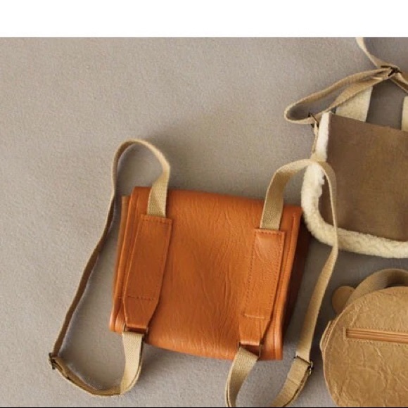 Kids boys girls toddler backpack pu leather cute bear cartoon - Picture 4 of 5